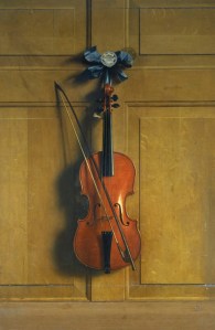 violin on door